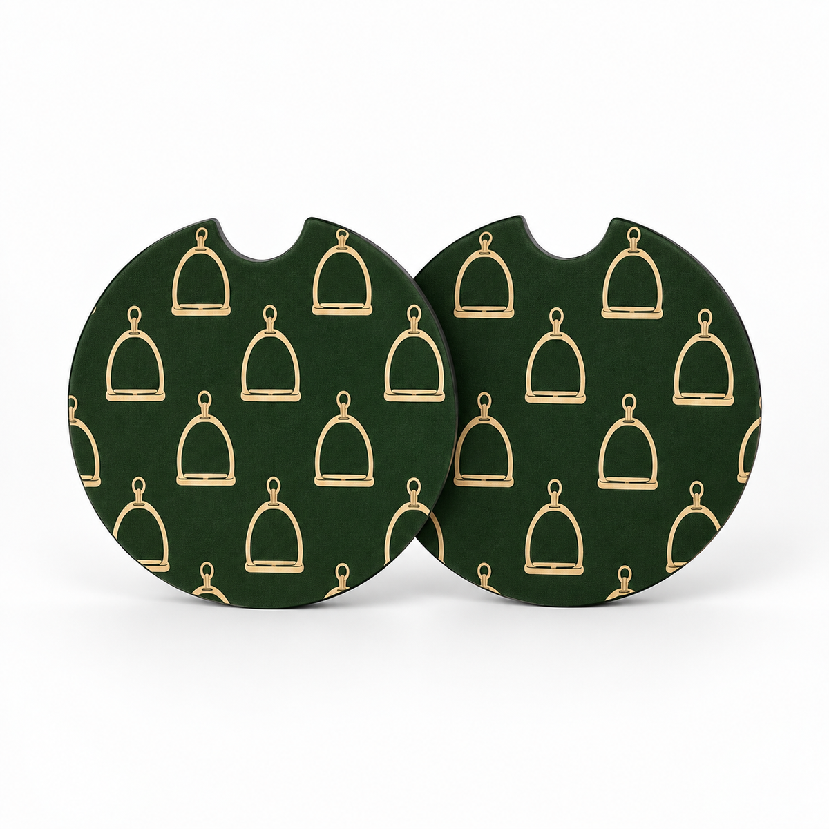 Jolitee Equestrian Car Coasters, Absorbent Neoprene Cup Holder
