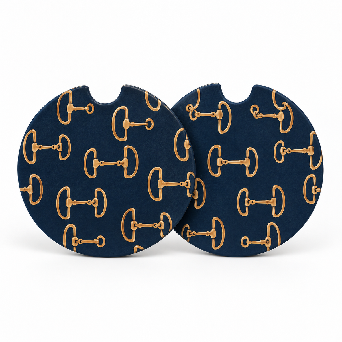 Jolitee Equestrian Car Coasters, Absorbent Neoprene Cup Holder
