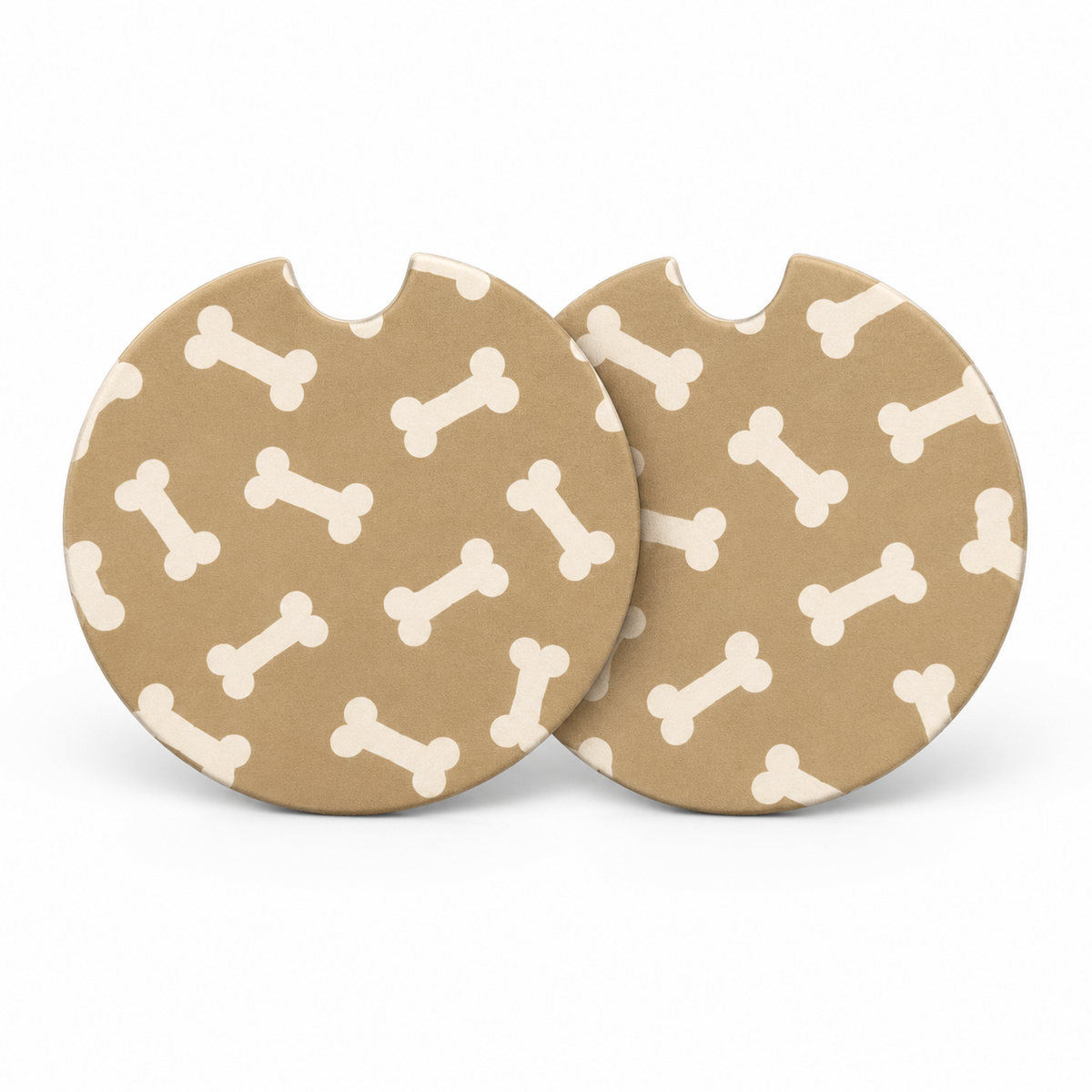 Jolitee Dog Lovers Car Coasters, Absorbent Neoprene Cup Holder