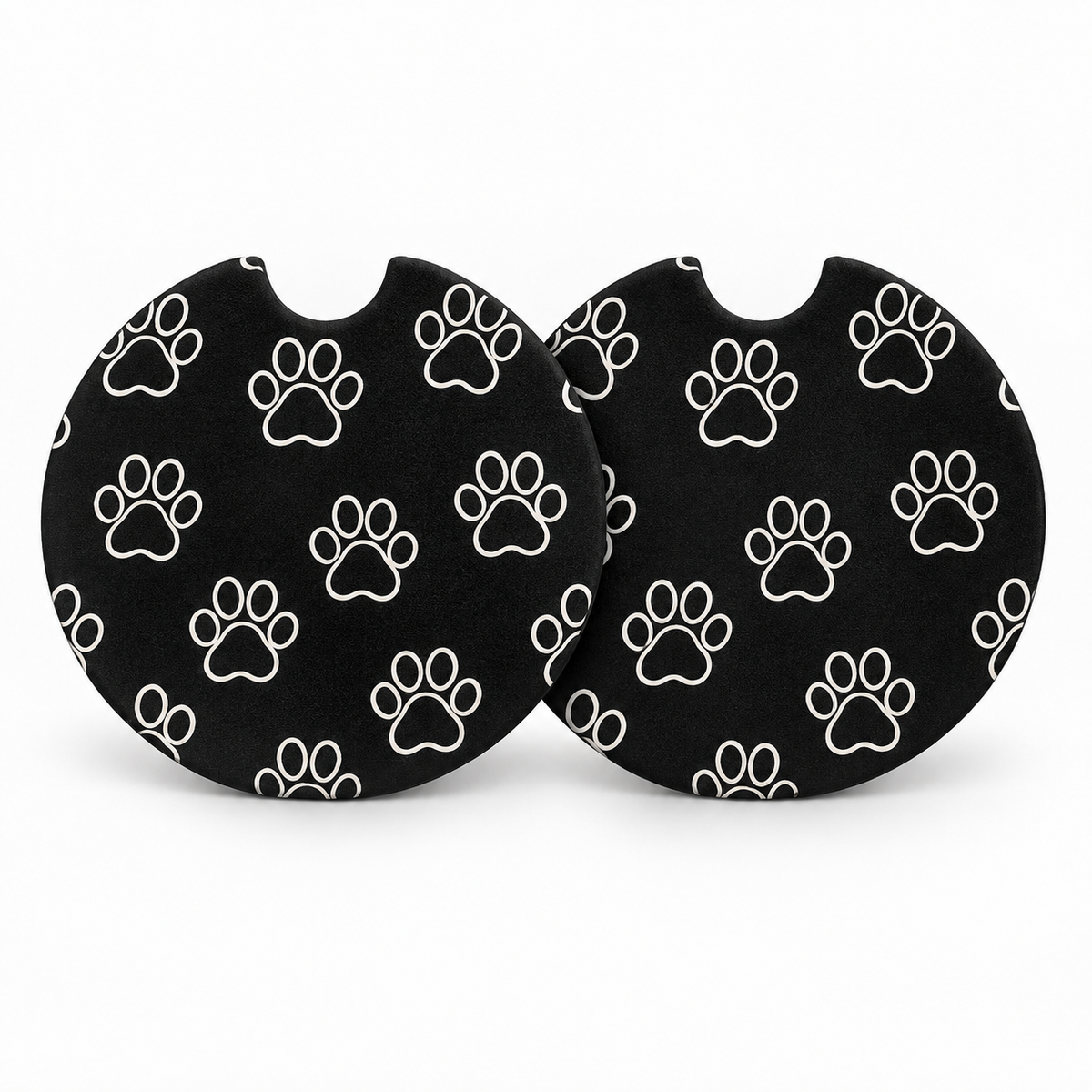 Jolitee Dog Lovers Car Coasters, Absorbent Neoprene Cup Holder