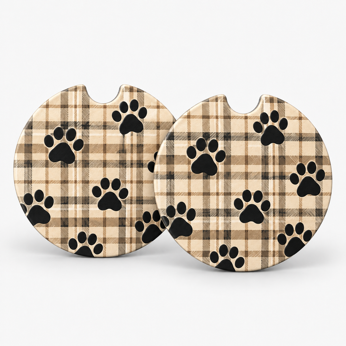 Jolitee Dog Lovers Car Coasters, Absorbent Neoprene Cup Holder