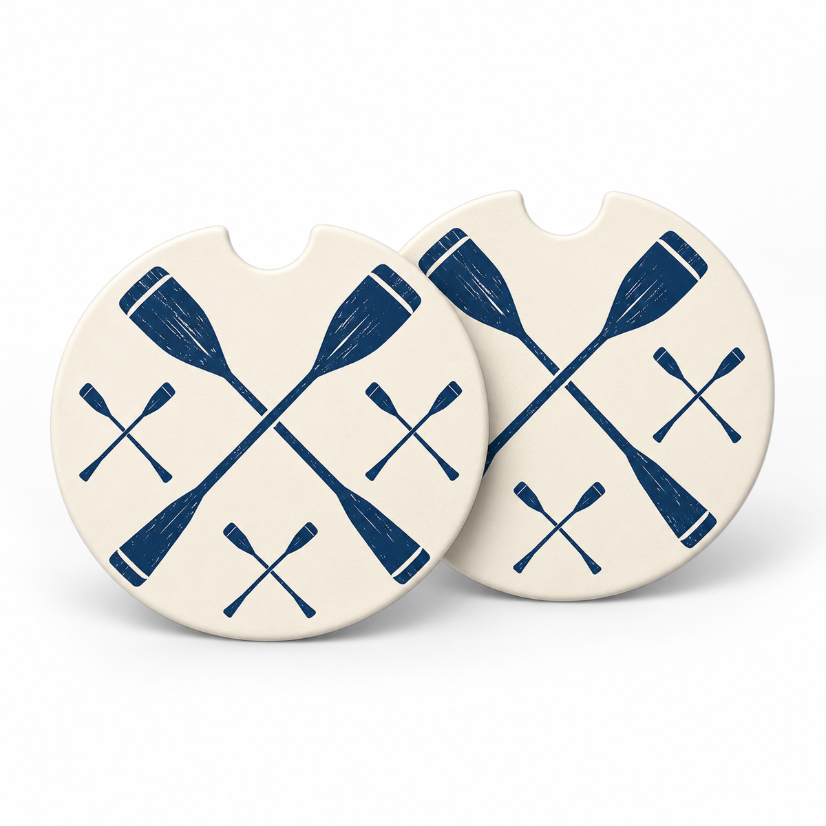 Jolitee Lakehouse Car Coasters, Absorbent Neoprene Cup Holder