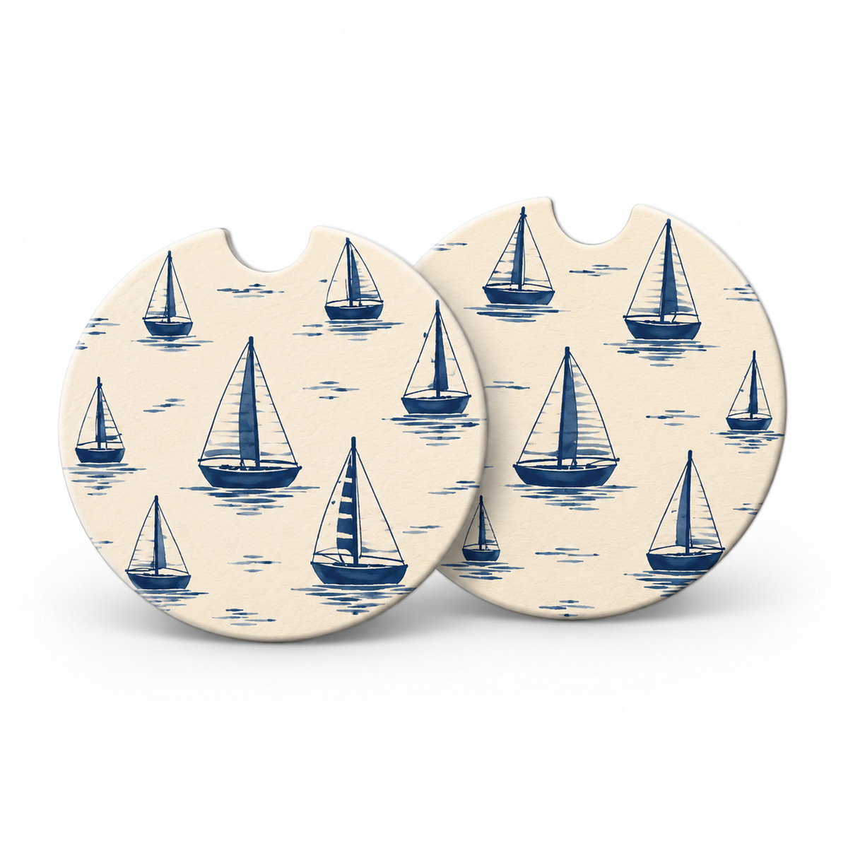 Jolitee Lakehouse Car Coasters, Absorbent Neoprene Cup Holder