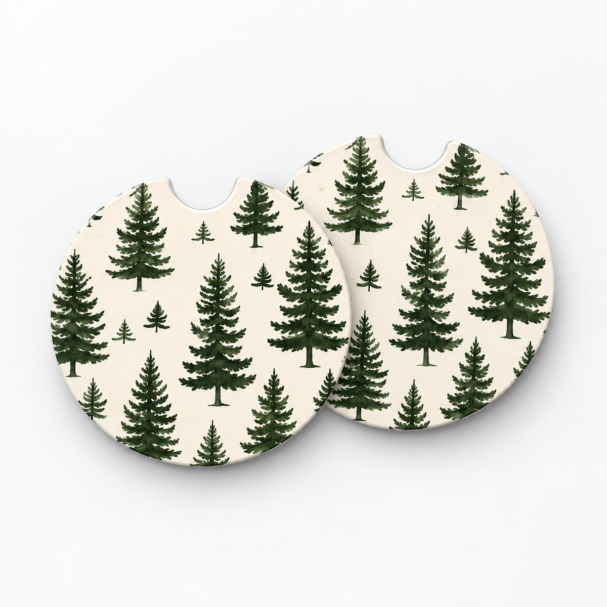 Jolitee Lakehouse Car Coasters, Absorbent Neoprene Cup Holder