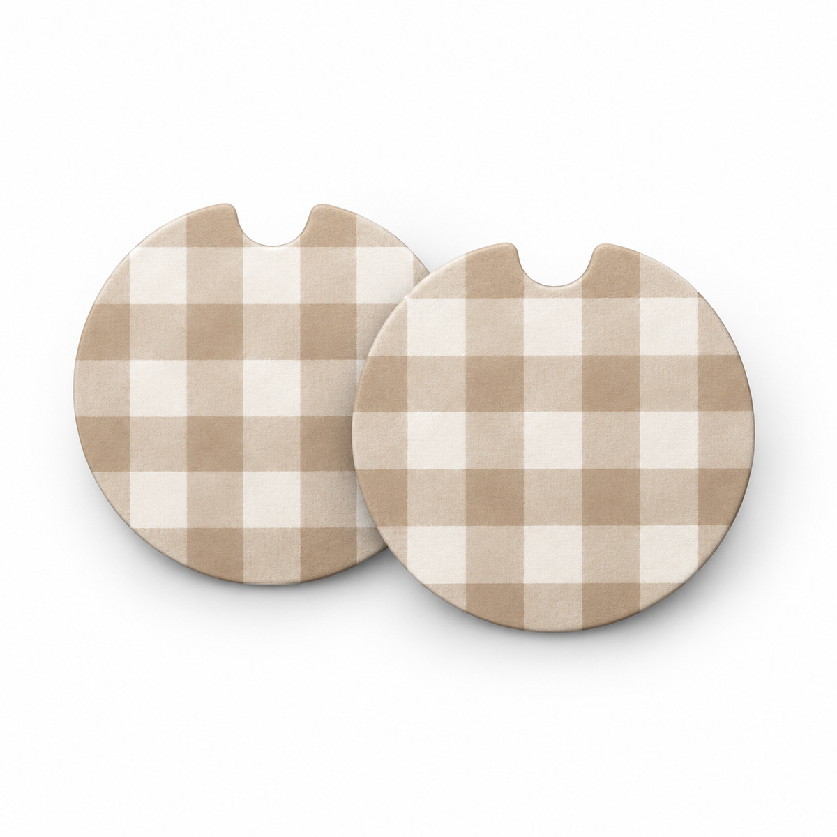 Jolitee Lakehouse Car Coasters, Absorbent Neoprene Cup Holder