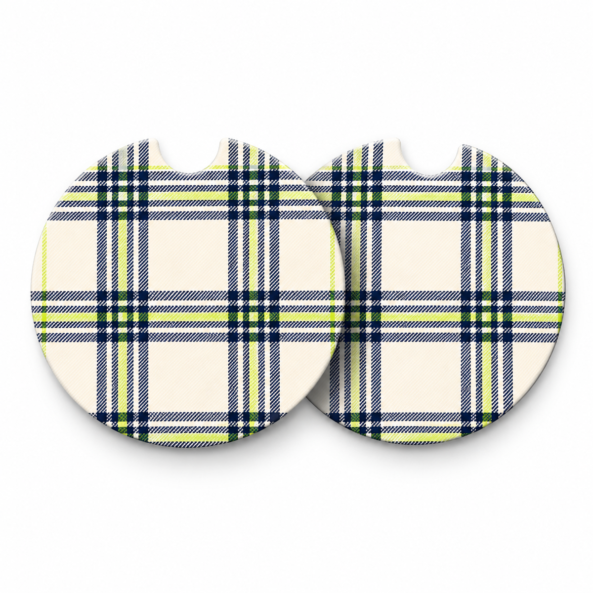 Jolitee Playful Pickleball Car Coasters, Absorbent Neoprene Cup Holder Inserts, Set of 2