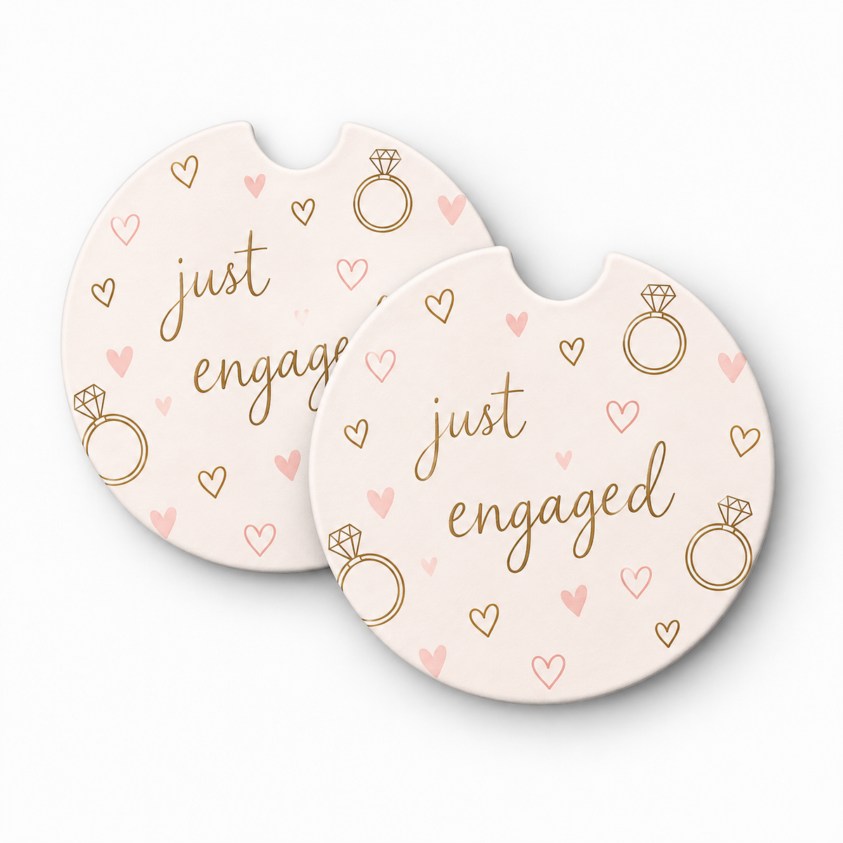 Jolitee Wedding Car Coasters, Absorbent Neoprene Cup Holder