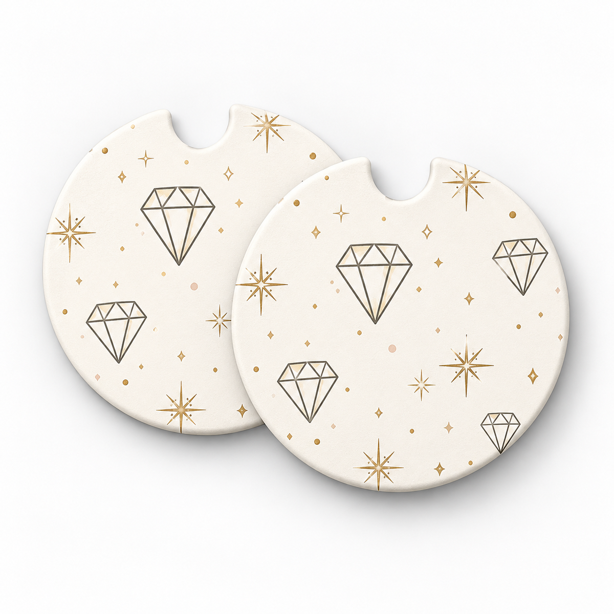 Jolitee Wedding Car Coasters, Absorbent Neoprene Cup Holder