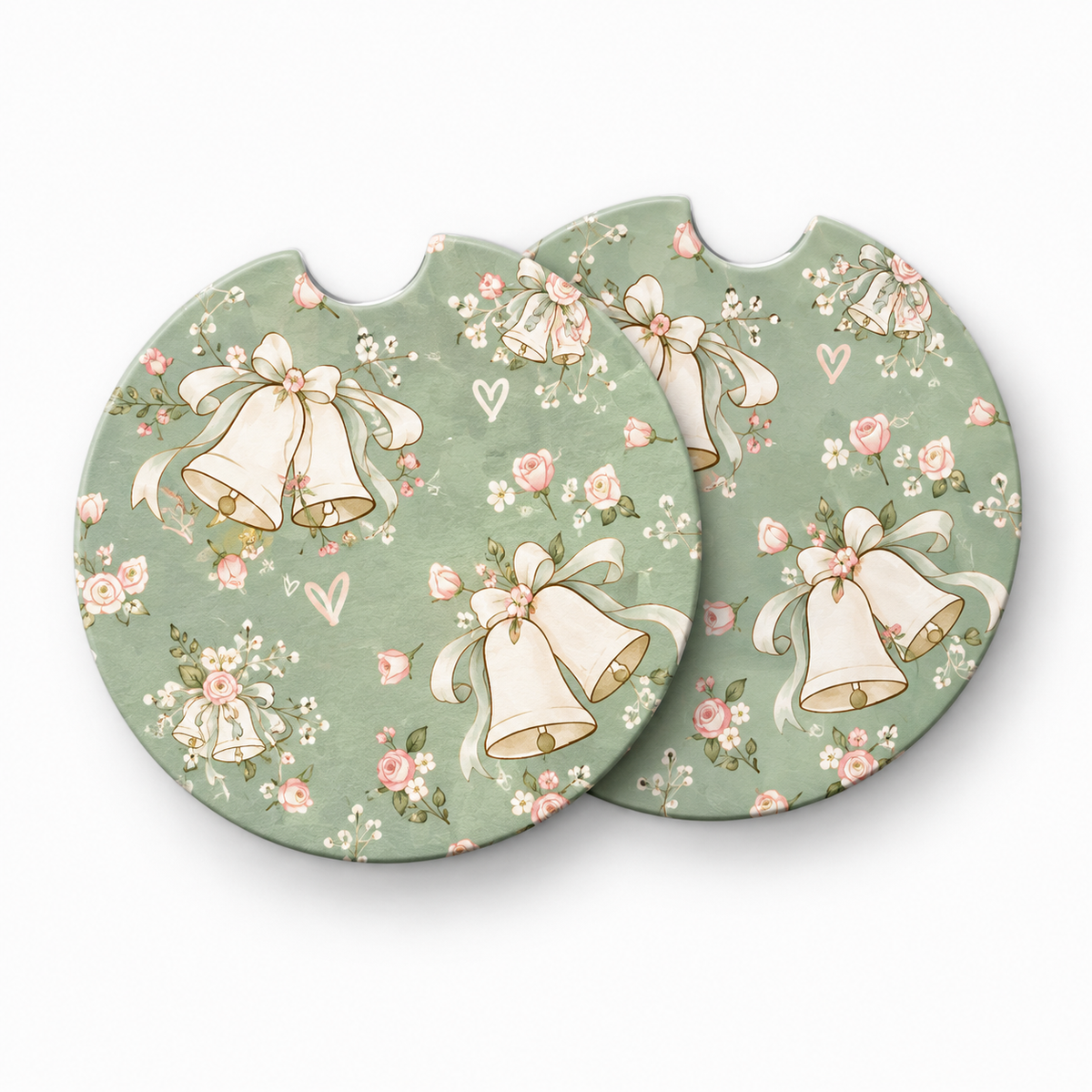 Jolitee Wedding Car Coasters, Absorbent Neoprene Cup Holder