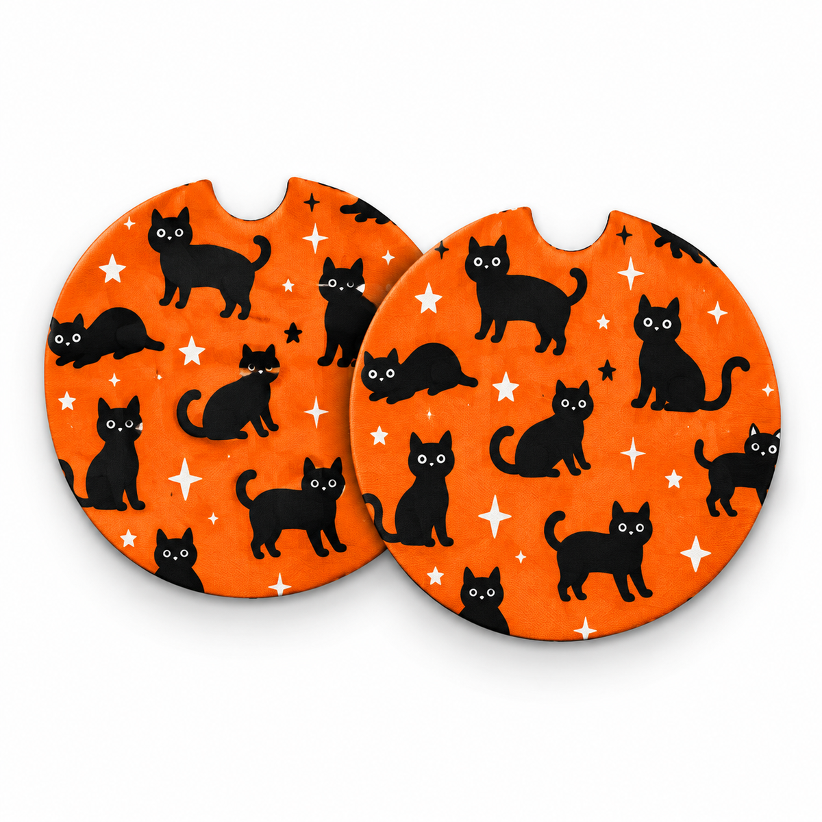Jolitee Halloween Car Coasters, Absorbent Neoprene Cup Holder
