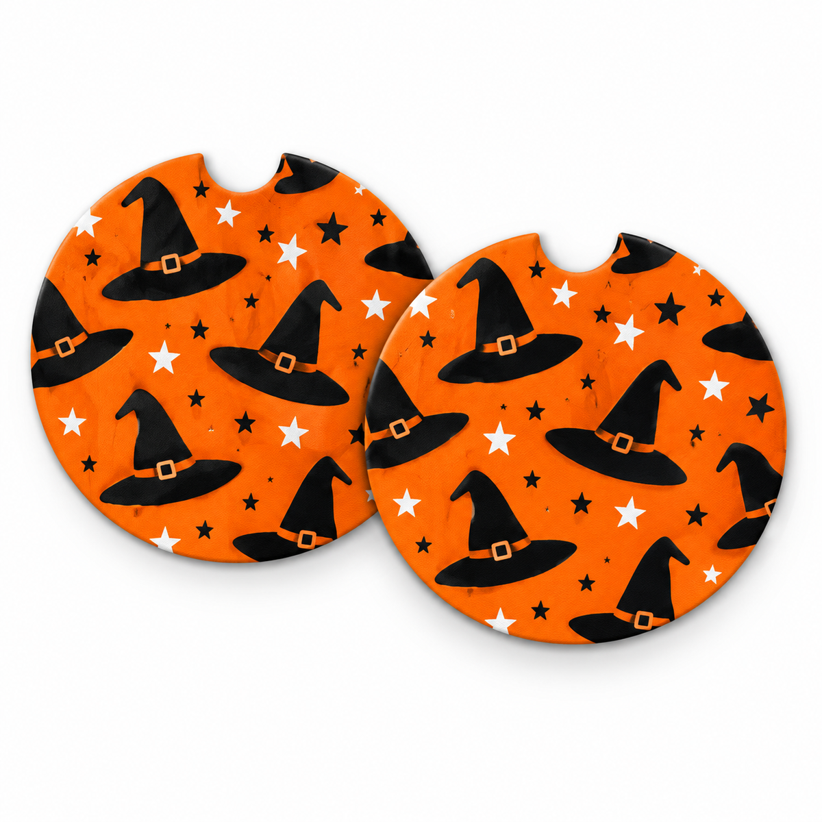 Jolitee Halloween Car Coasters, Absorbent Neoprene Cup Holder