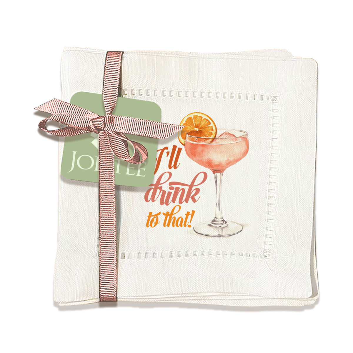 Drink to That Hemstitch Napkins