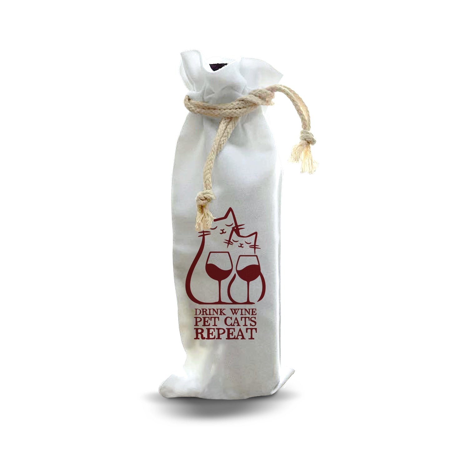 Bottle Bags - Drink Wine Pet Cats