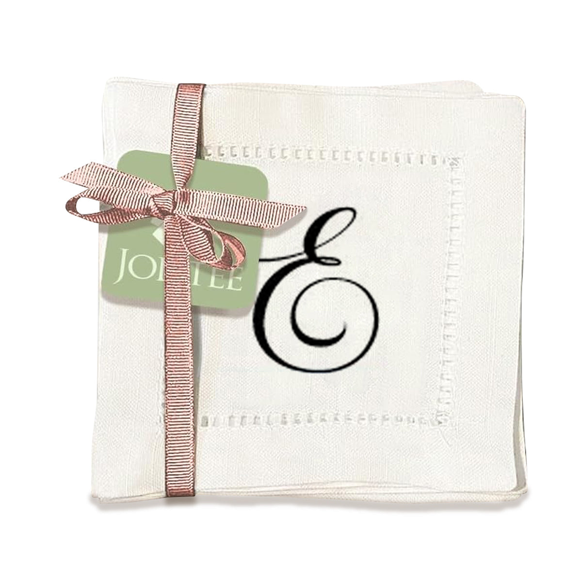 Monogram Script - E Hemstitch Napkins