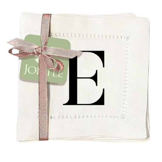 Monogram Serif - E Hemstitch Napkins