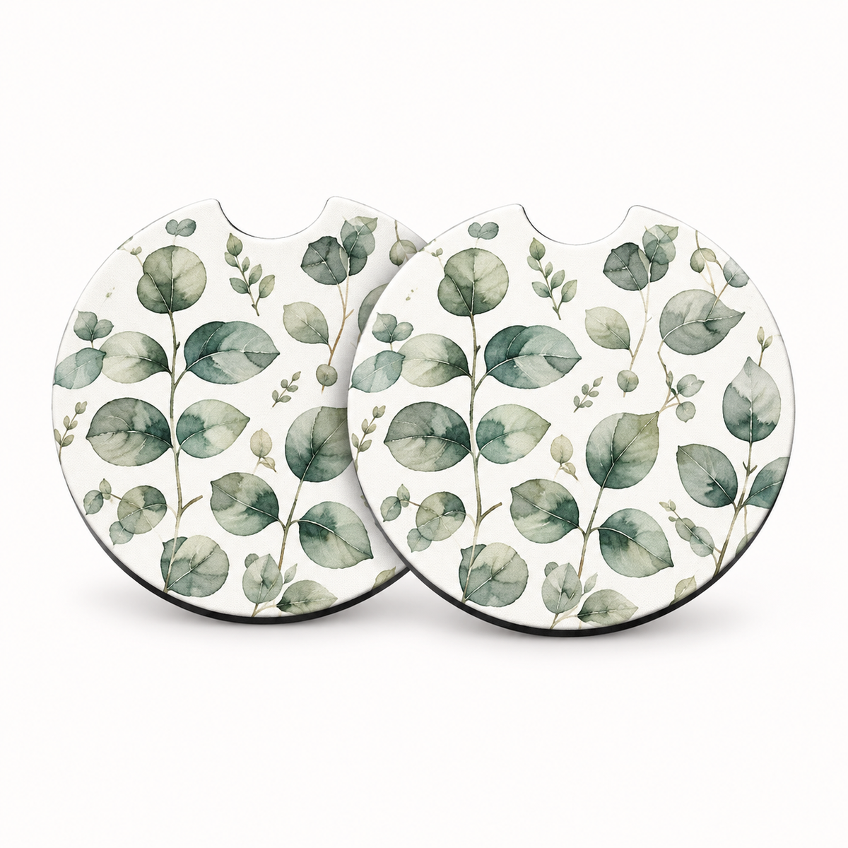 Jolitee Florals Car Coasters, Absorbent Neoprene Cup Holder