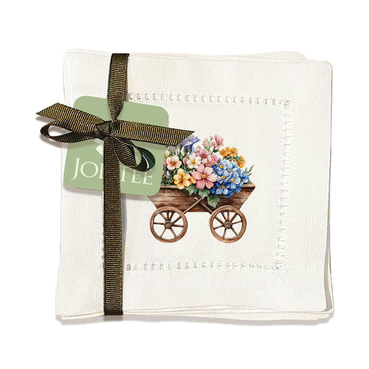 Flower Wagon Hemstitch Napkins