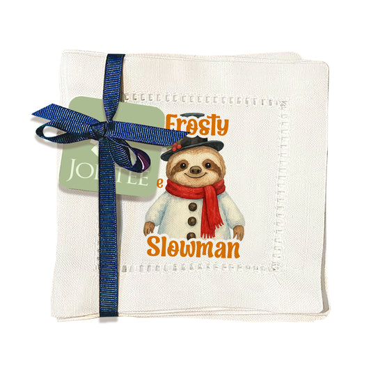 Frosty The Slowman Hemstitch Napkins