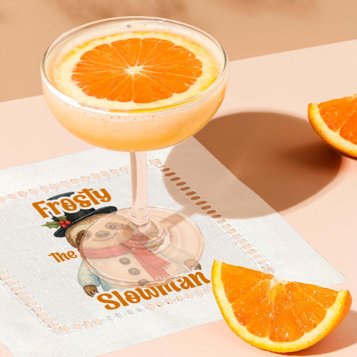 Frosty The Slowman Hemstitch Napkins