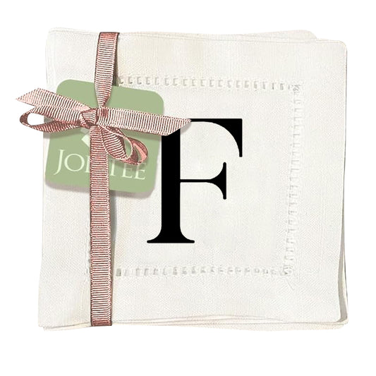 Monogram Serif - F Hemstitch Napkins