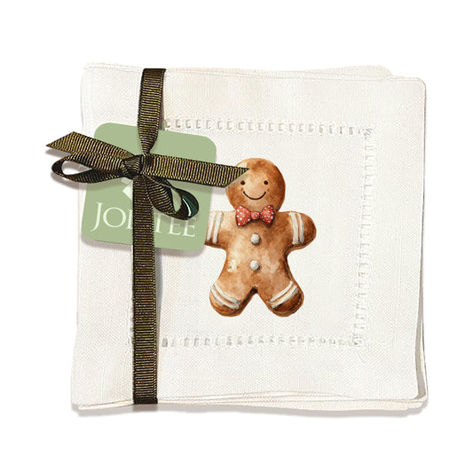 Gingerbread Boy Hemstitch Napkins