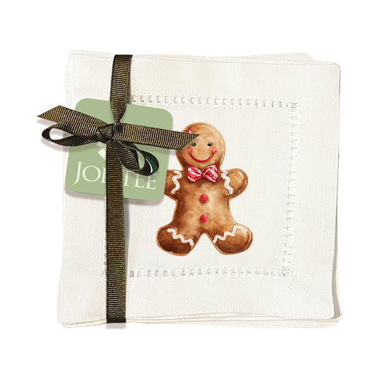 Gingerbread Girl Hemstitch Napkins