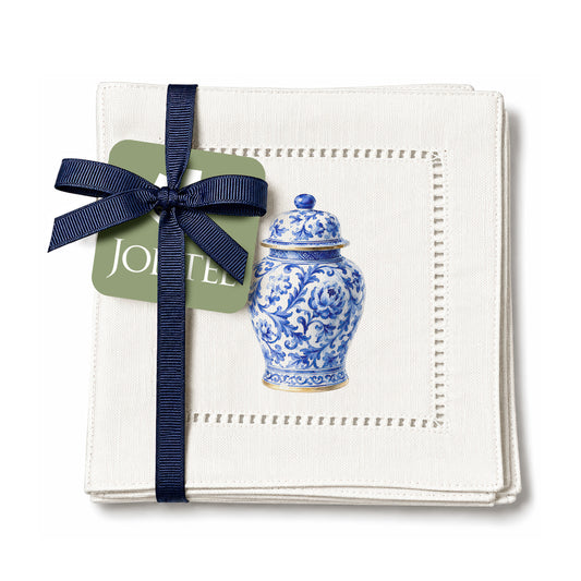 Starter Set Ginger Jar Hemstitch Napkins