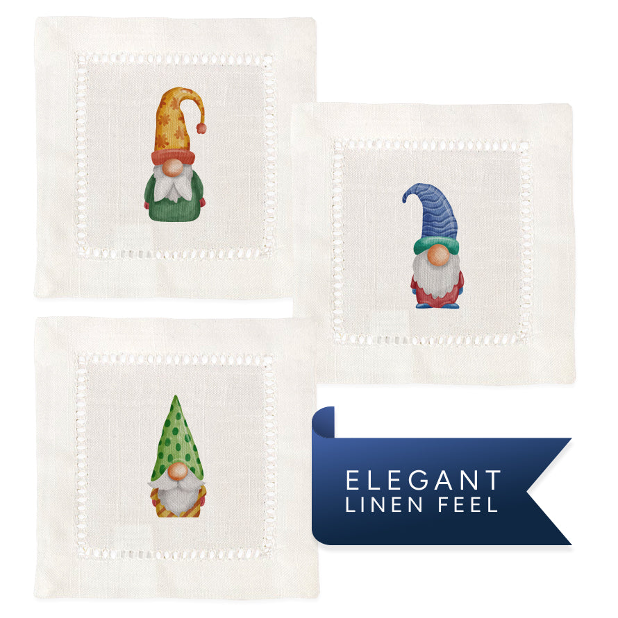 Gnomes Hemstitch Napkins