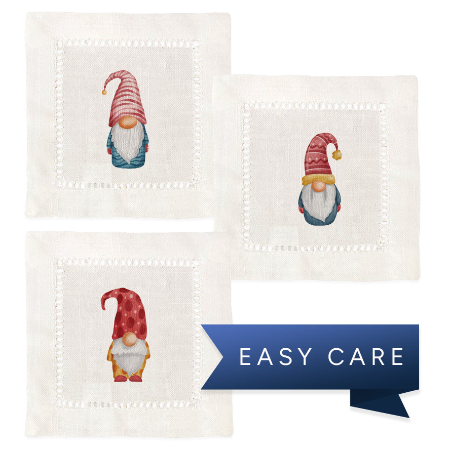 Gnomes Hemstitch Napkins