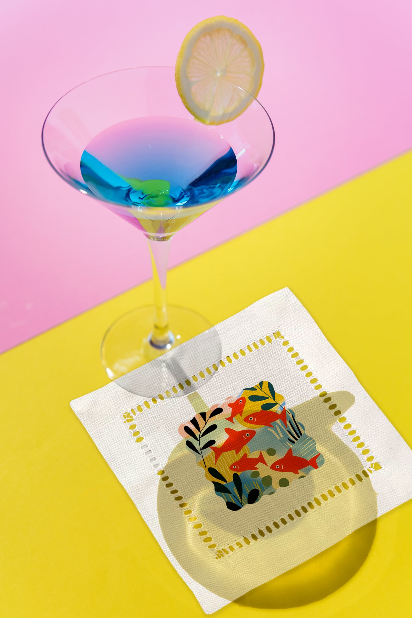 Gold Fish Hemstitch Napkins