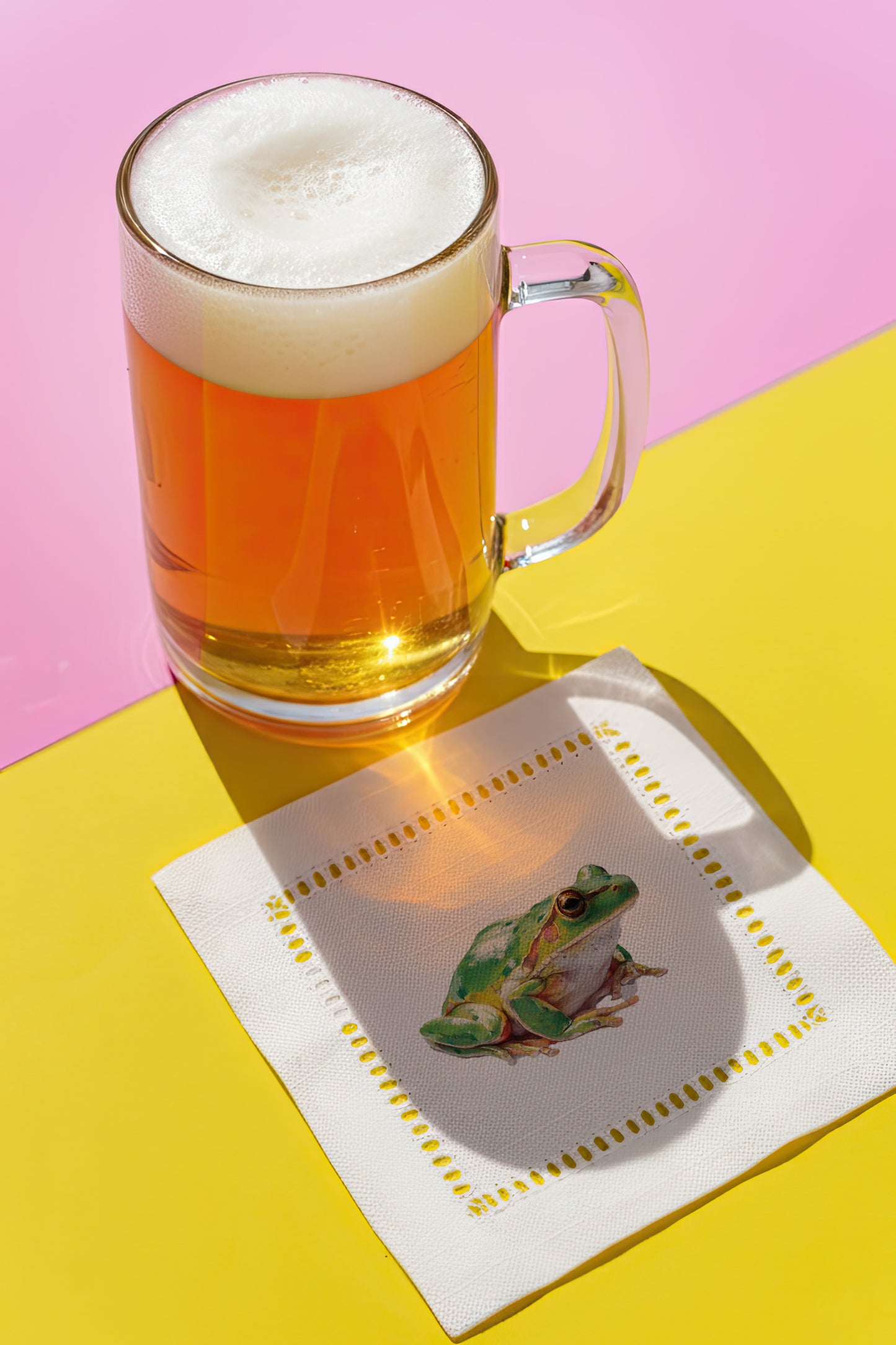 Green Frog Hemstitch Napkins