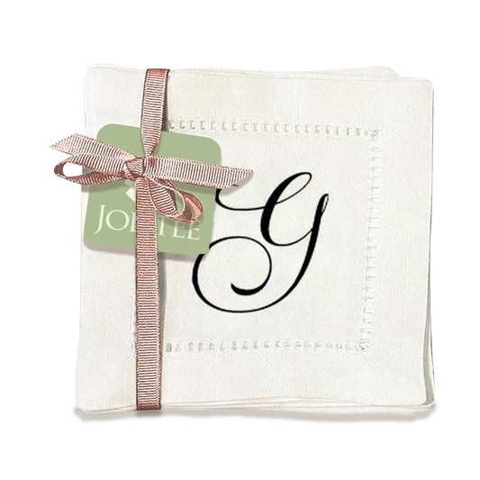 Monogram Script -G Hemstitch Napkins