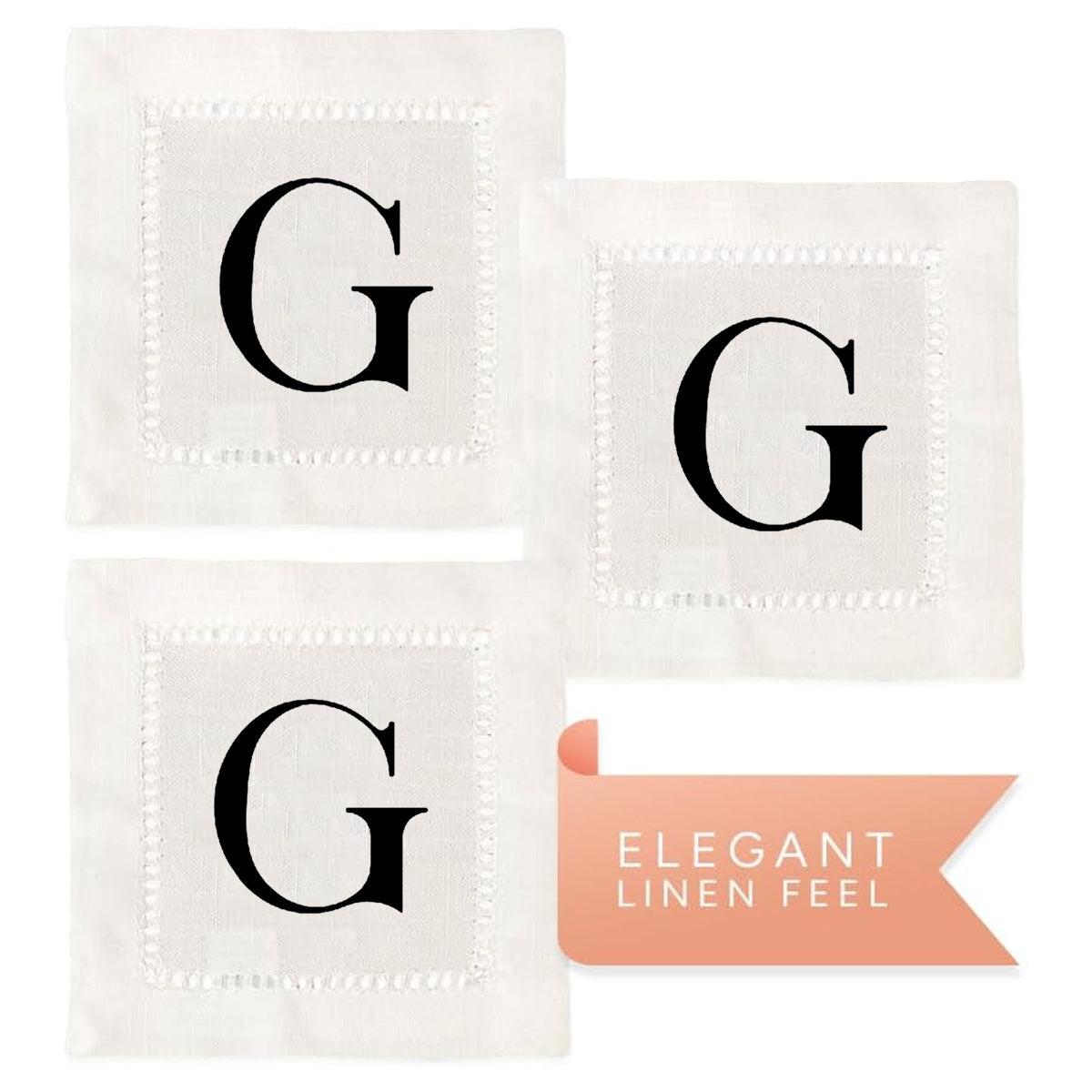 Monogram Serif - G Hemstitch Napkins