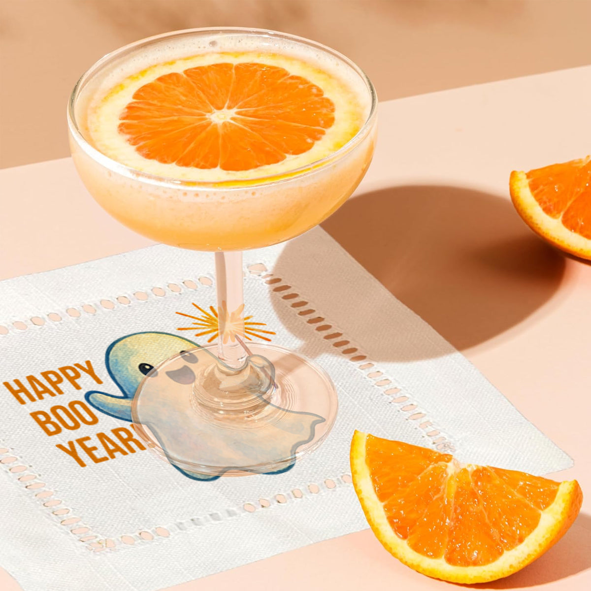 Happy Boo Year Hemstitch Napkins