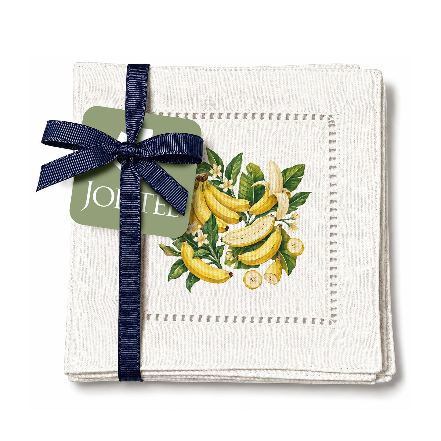 Harvest Table Bananas Hemstitch Napkins