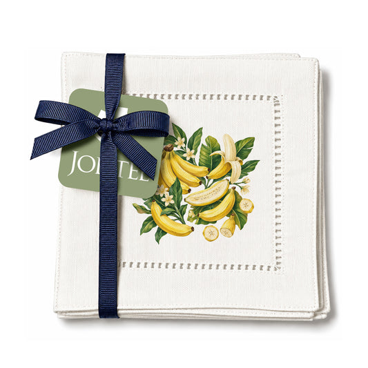 Harvest Table Bananas Hemstitch Napkins