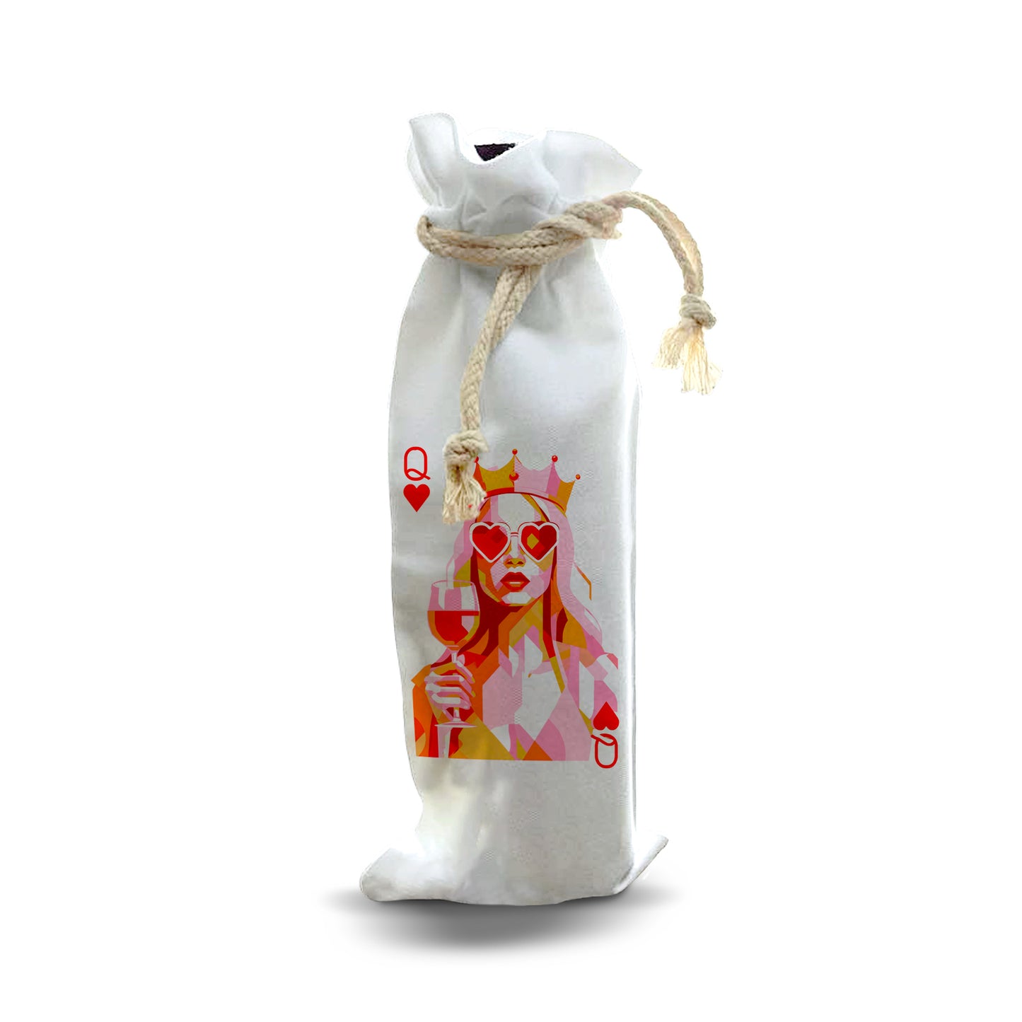 Bottle Bags - Heart Glasses Queen