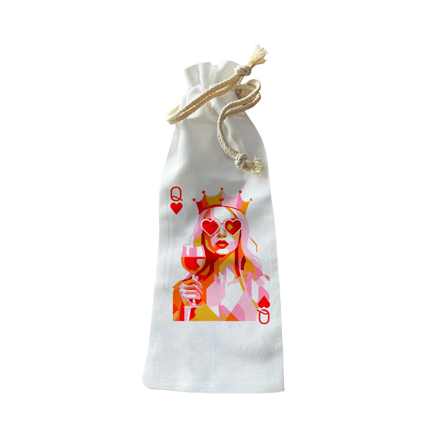 Bottle Bags - Heart Glasses Queen