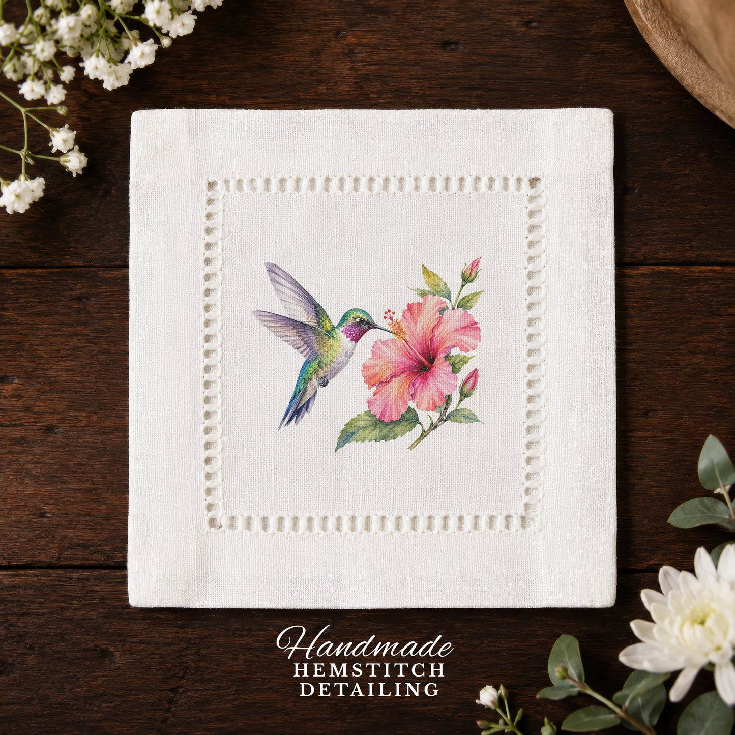 Starter Set HummingBird Hemstitch Napkins