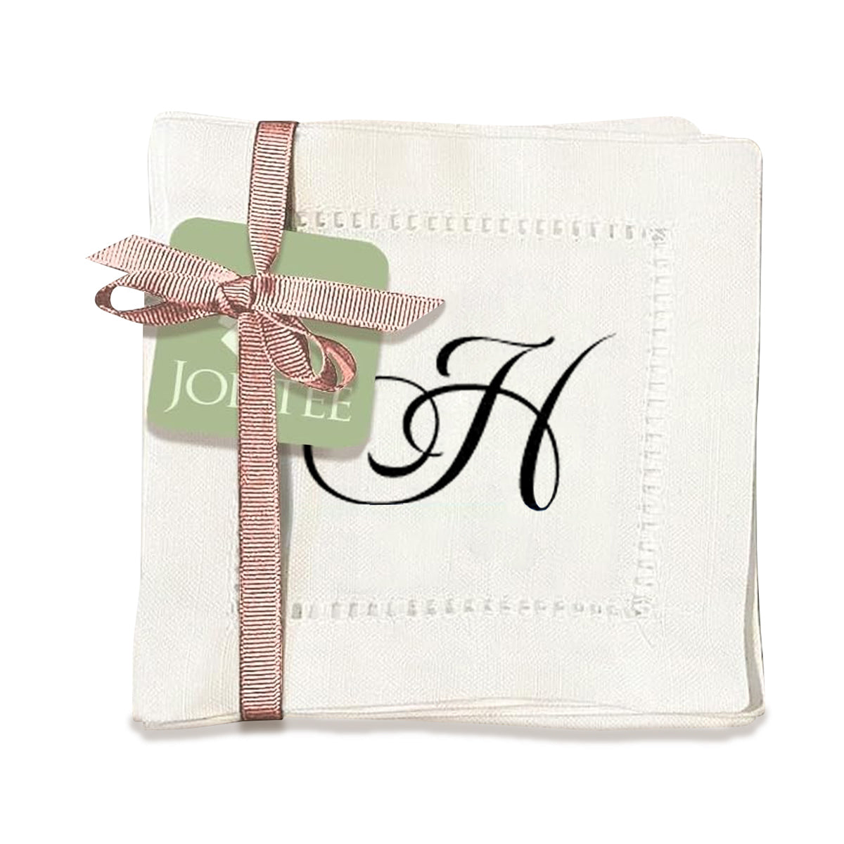 Monogram Script - H Hemstitch Napkins