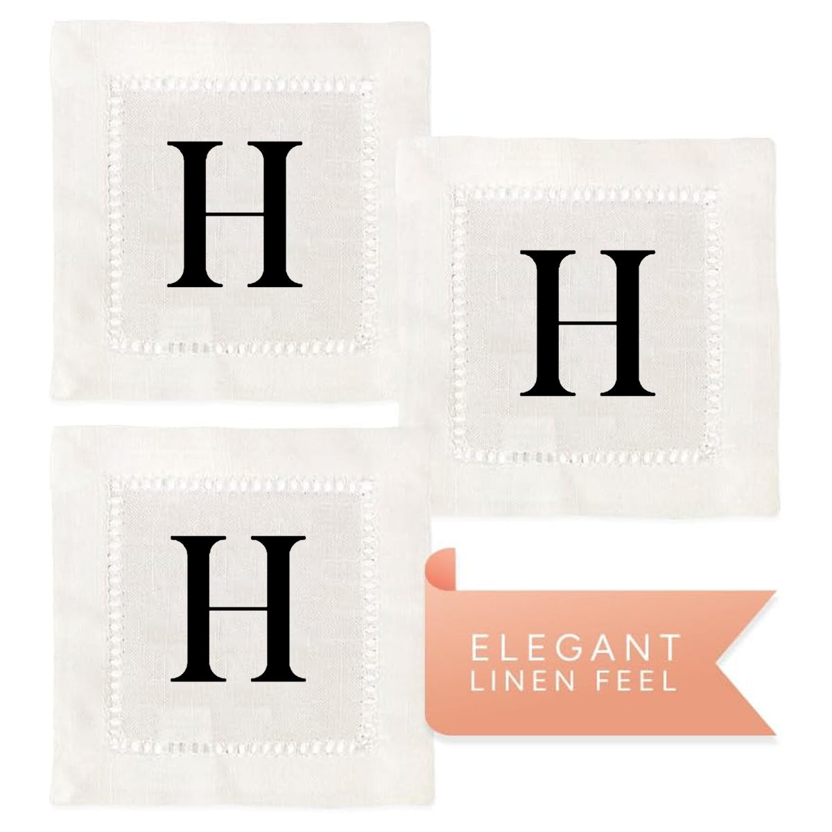 Monogram Serif - H Hemstitch Napkins