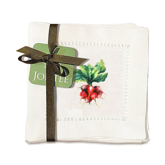 Watercolor Vegetables Hemstitch Napkins