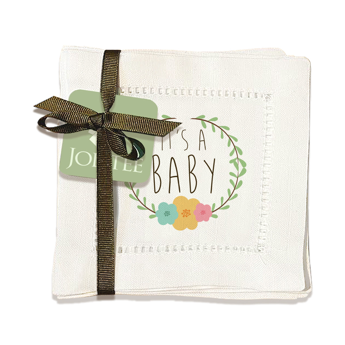 It's a Baby Hemstitch Napkins