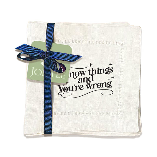 I Know Things Hemstitch Napkins