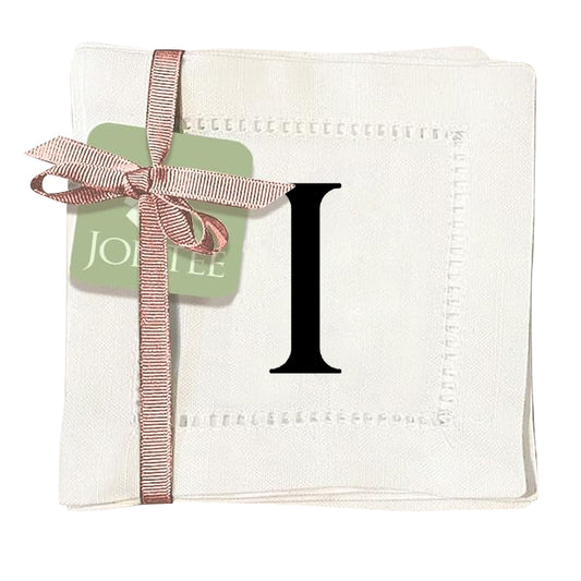 Monogram Serif - I Hemstitch Napkins