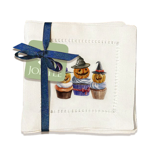 Jack o Lantern Hemstitch Napkins