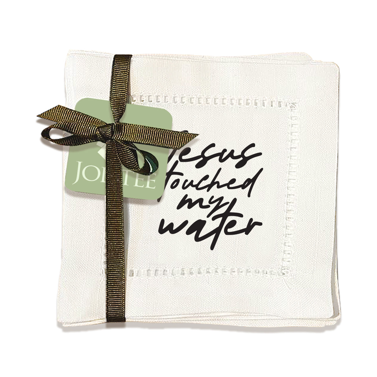 Jesus Water Hemstitch Napkins