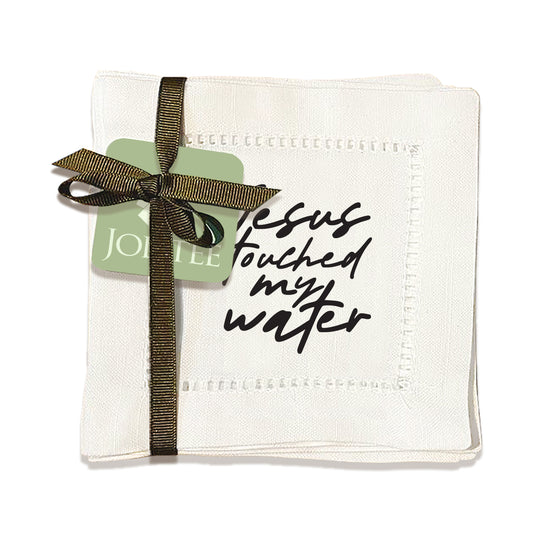 Jesus Water Hemstitch Napkins