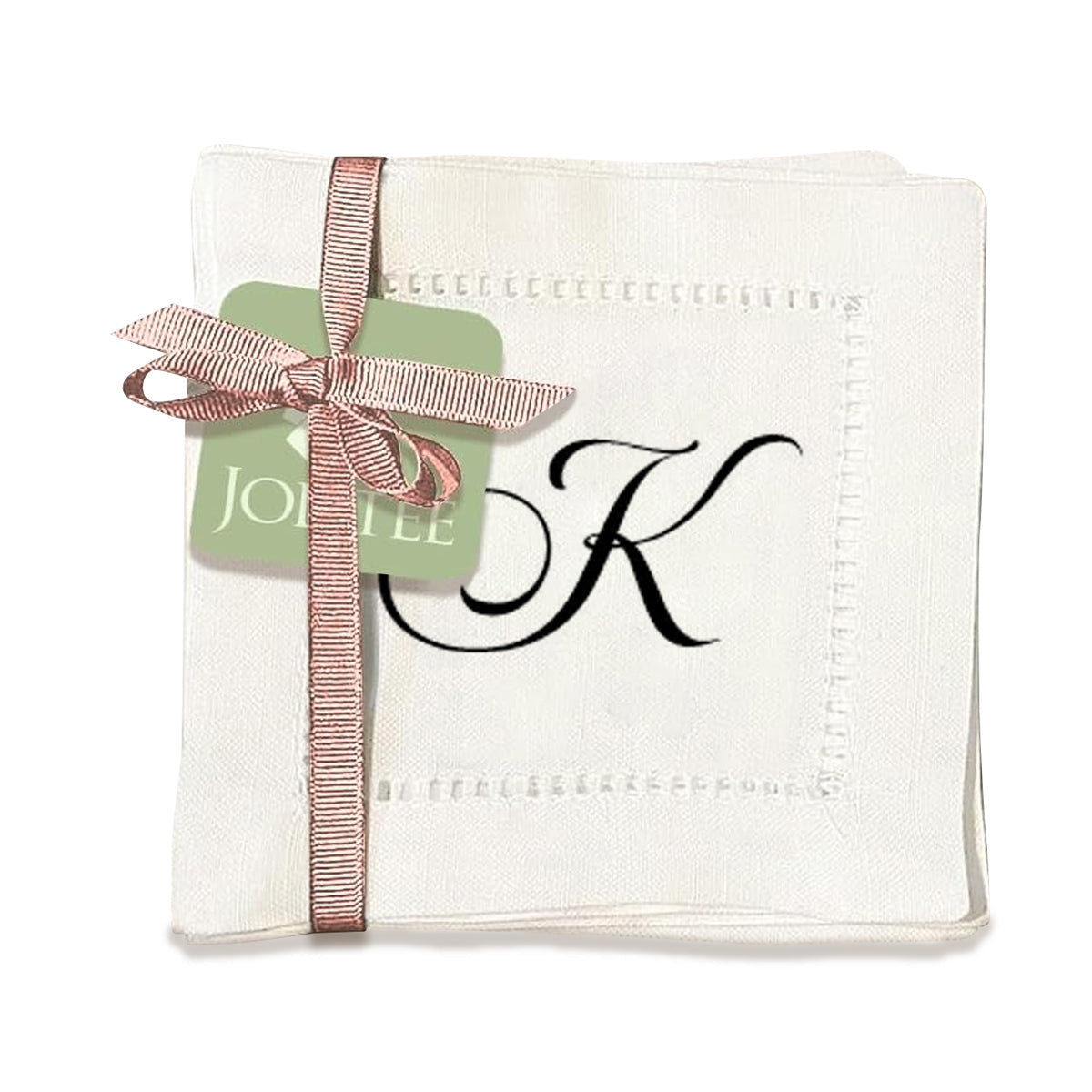 Monogram Script - K Hemstitch Npkins