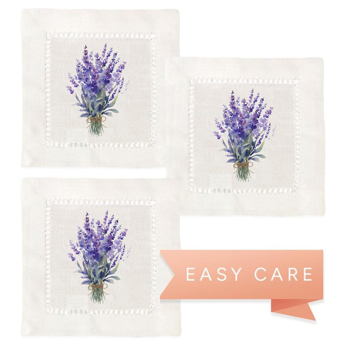 Lavender Hemstitch Napkins